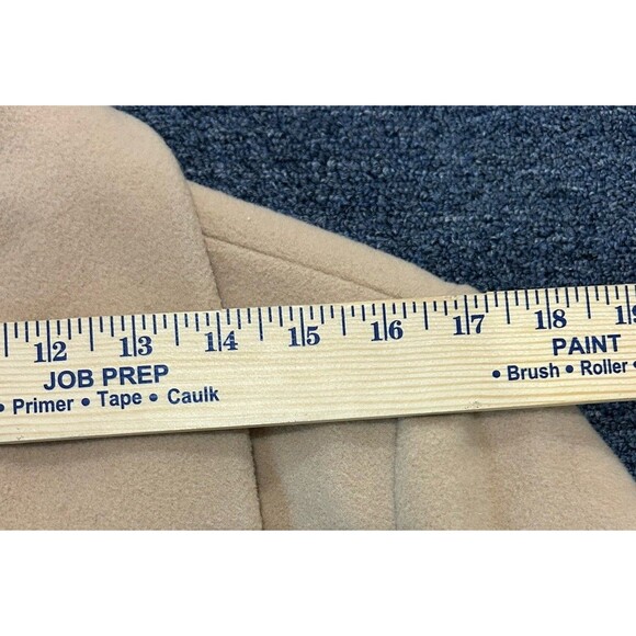 Vintage Chadwick’s 100% Wool Coat Sz 14 Double Breasted Tan Camel 48” Long - Picture 9 of 16
